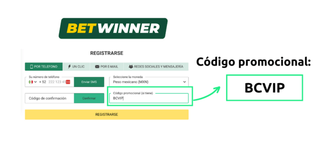 Betwinner México código de registro 