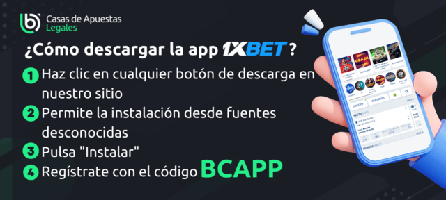 1XBET app cómo descargar