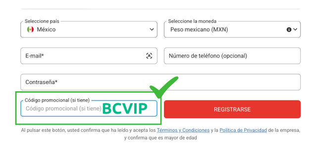 megapari código promocional oficial activo en 2026