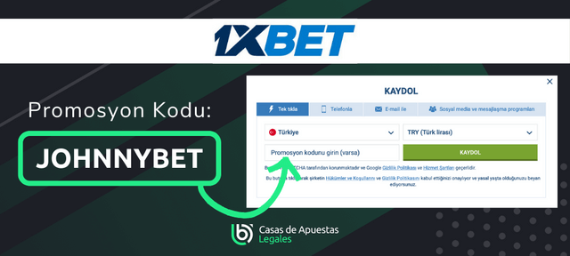 1XBET promosyon kodu ile kayıt