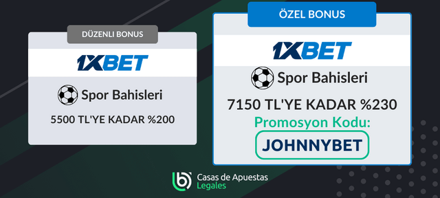 1XBET spor en iyi bonus